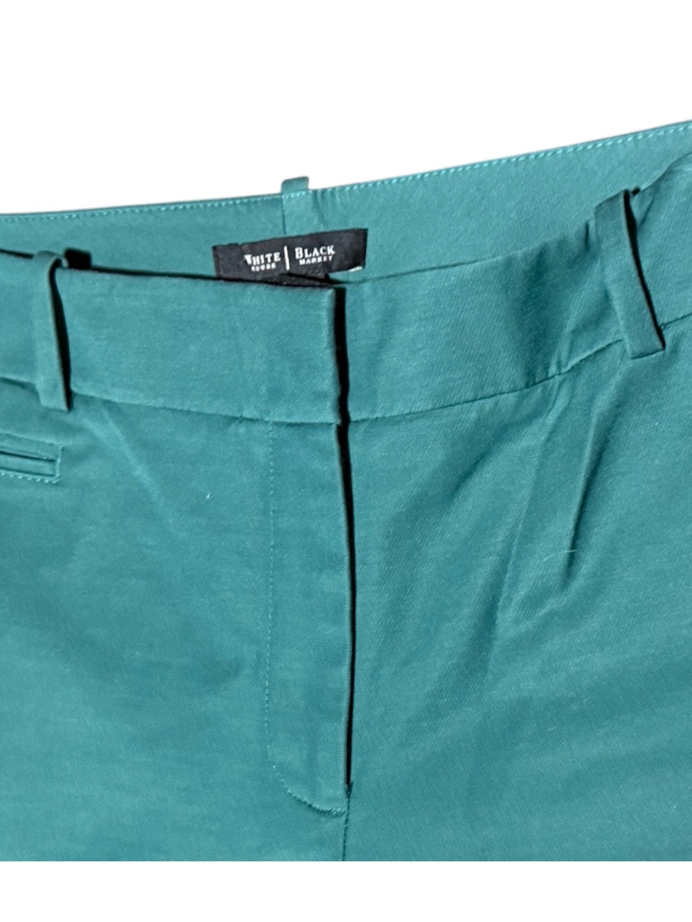 White House Black Market Teal green Slim Ankle Straight Pants Women Size 8R - Picture 2 of 6